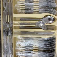 سرویس قاشق چنگال ۱۸نفره در حد نو