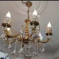 دو عدد لوستر برنجی ۶شاخه