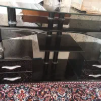 میز تلویزیون شیشه ای
