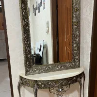 تخت خواب تک نفره نوجوان و اینه کنسول برنز|تخت و سرویس خواب|سقز, |دیوار