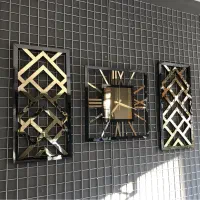 ساعت دیواری ۳ تیکه دورنگ یونانی کد M35