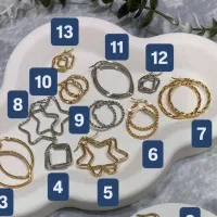 گوشواره هندسی طلایی و تقره ای