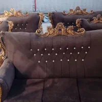 مبل نه نفره جلو مبلی و میز عسلی