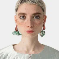 گوشواره نقره و رزین اپوکسی