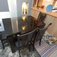 میز غذاخوری ۴نفره|میز و صندلی غذاخوری|ابریشم, |دیوار