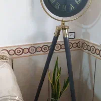 ساعت ایستاده طوسی طلایی