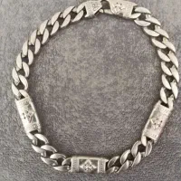 دستبند نقره  ایتالیایی مردانه