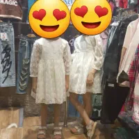 لباس عروسکی حریر  سایز تا ۶ سال