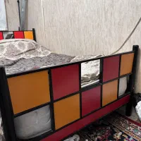 فروش تخت خواب فلزی سالم با تشک|تخت و سرویس خواب|مشهد, شهید رضوی|دیوار