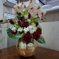 فروش دوعدد گل مصنویی