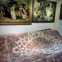 جفت فرش خطیبی گل ابریشم