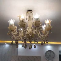 لوستر ۸ شاخه کریستال|لوستر و چراغ آویز|رباطکریم, رباطکریم|دیوار