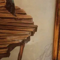 نقاشی روی شیشه ( ویترای ) کار نقاش آمریکایی|تابلو، نقاشی، عکس|تهران, جماران (نیاوران)|دیوار