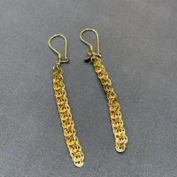 گوشواره پولکی طلا درحد نو