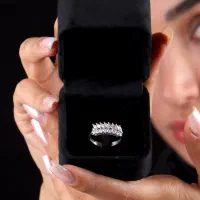 انگشتر جواهری طرح گندمی با ضمانت|بدلیجات|شهرضا, |دیوار