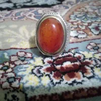 انگشترنقره مردانه یاقوت  رکاب نقره دست ساز