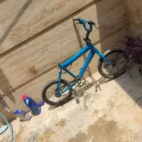 دوچرخه ۱۶ رنگ ابی لاستیک گوشتی