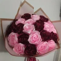 دسته گل روبانی