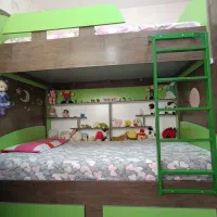 تخت دو طبقه کودک و نوجوان در حد نو|تخت و سرویس خواب|ملایر, |دیوار