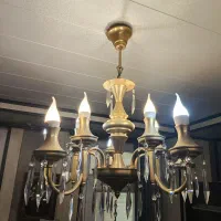 لوستر برنزی پنج شعله در حد نو