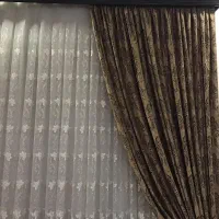 2 عدد پرده 3 متری حریر ترک همراه کتیبه و چوب پرده|پرده، رانر، رومیزی|دوگنبدان, |دیوار