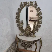 آینه وشمعدان طرح برنز|بوفه، ویترین، کنسول|کرمانشاه, |دیوار
