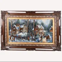 تابلو فرش دستبافت ابریشمی طرح کریسمس