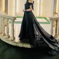 لباس مجلسی دنباله دار سنگ کار شده سایز ۴۲