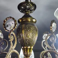 لوستر برنزی ۱۰ شاخه|لوستر و چراغ آویز|تهران, خزانه|دیوار