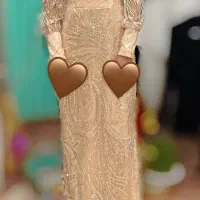 لباس مجلسی سنگی سایز۳۶یا۳۸ یک بارپوشیده شده