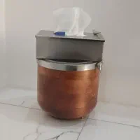 ست جادستمال و سطل چوب و استیل