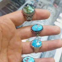 انگشتر نقره مردونه فیروزه نیشابوری