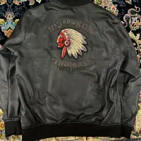 کاپشن خلبانی چرم اورجینال|لباس|قم, شهرک امام حسن|دیوار