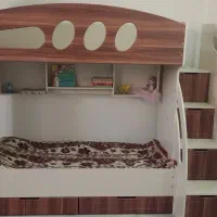تختخواب دوطبقه کودک ونوجوان|تخت و سرویس خواب|قم, کلهری|دیوار