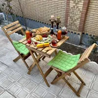 میز و صندلی چوبی تاشو غذاخوری/۲ و ۴ نفره/شیک/کم جا