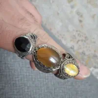 انگشتر عقیق ، اوپال ، گارنت