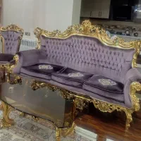 مبلمان استیل سلطنتی ورق طلا شیک نوزیرقیمت ایران