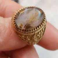 فروش ۲ عدد انگشتر نقره عتیقه کمیاب سنگ شجر تک درخت|جواهرات|شیراز, بعثت|دیوار