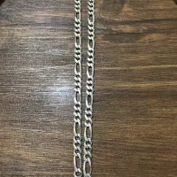 زنجیر گردنبند نقره ایتالیایی حکاکی شده