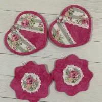 دوخت سرویس آشپزخانه خاص دمکنی پیشبند نمگیر|سفره، حوله، دستمال آشپزخانه|رشت, گلباغ نماز|دیوار