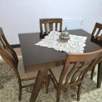 میز غذاخوری ۴ نفره چوبی|میز و صندلی غذاخوری|مشکین‌دشت, |دیوار
