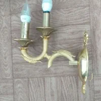 دوعدد لوستر.برنز.وسه عدد دیوار کوب|لوستر و چراغ آویز|رشت, پاره بیجار|دیوار