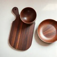 کاسه و تخته سرو تمام چوب گردو چنار توت ...