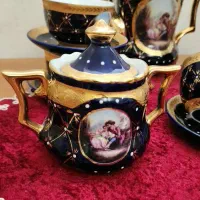 سرویس صبحانه خوری سلطنتی طلاکوب ۲۴ عیار دنسی اصل|ظروف سرو و پذیرایی|تهران, آزادشهر|دیوار