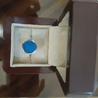 انگشتر زیبا عقیق آبی