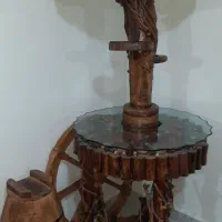 فروش فوری میز بار و صندلی چوب گردو دستساز|صنایع دستی و سایر لوازم تزئینی|نور, |دیوار