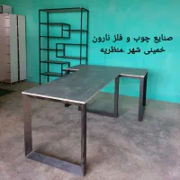 میز پایه فلز مدیریت کارمندی اداری کنفرانس جلو مبلی