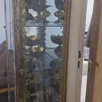 بوفه و آینه شمع دان برنز