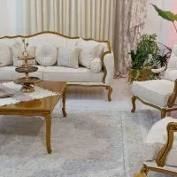 مبل راحتی پارچه ترک ومبل چوبی راش گرجستان|مبلمان خانگی و میز عسلی|اردبیل, |دیوار