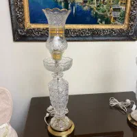 یک جفت چراغ کریستال لاله چک بسیار زیبا|لوستر و چراغ آویز|تهران, ونک|دیوار